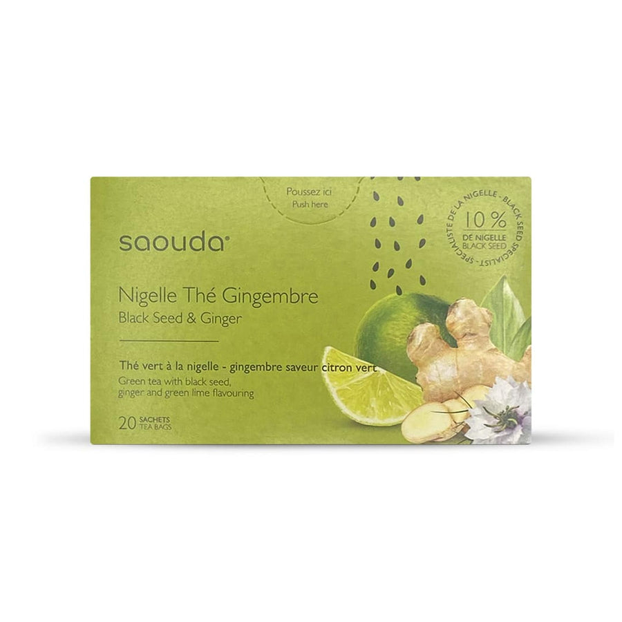 Thé vert à la Nigelle – Saveur Gingembre & Citron